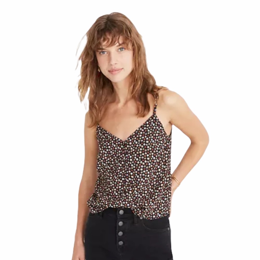 Madewell Floral Cami Button Down Cami